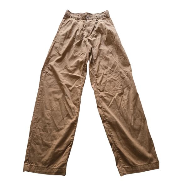 Womens Levis Waterless Brown Pleated W23 L30 Pockets EUC - Picture 3 of 16